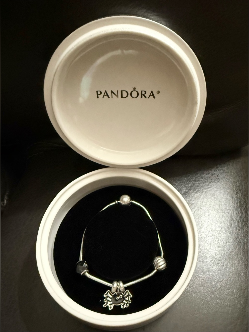 Set of Pandora bracelet and charms + Pandora “Shine Bright” Ceramic Trinket